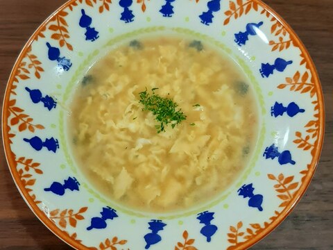 ふわふわ卵の洋風スープ